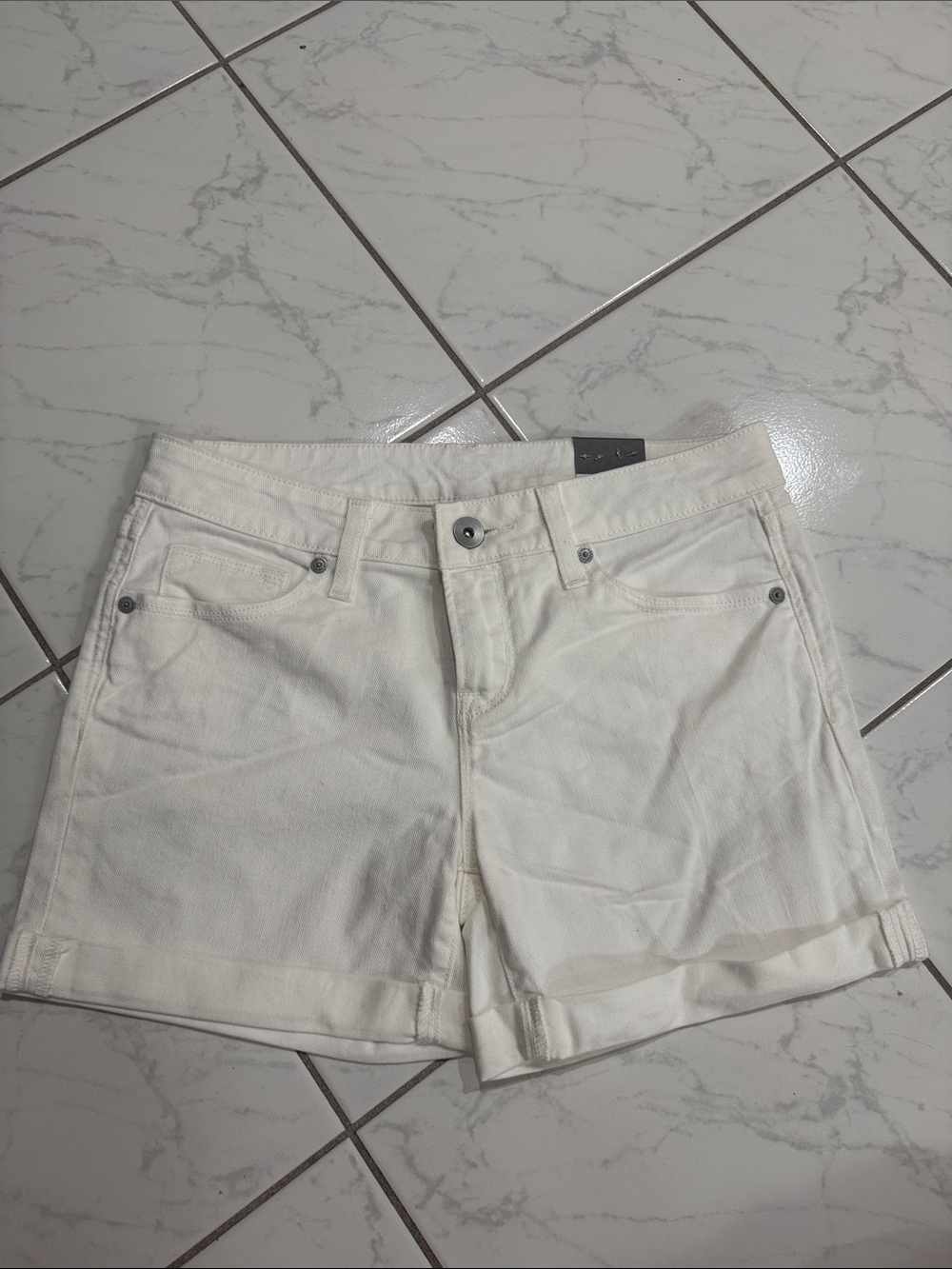 jcpenney White Denim Roll-Cuff Women's Shorts